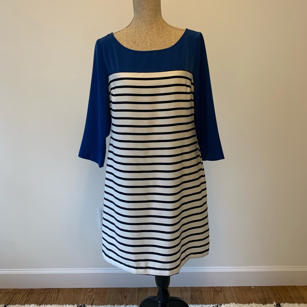 Blue and White Stripe Dress